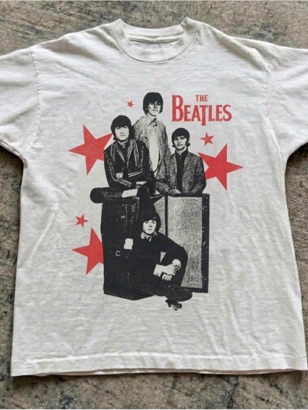 The Beatles Red Star White Tee